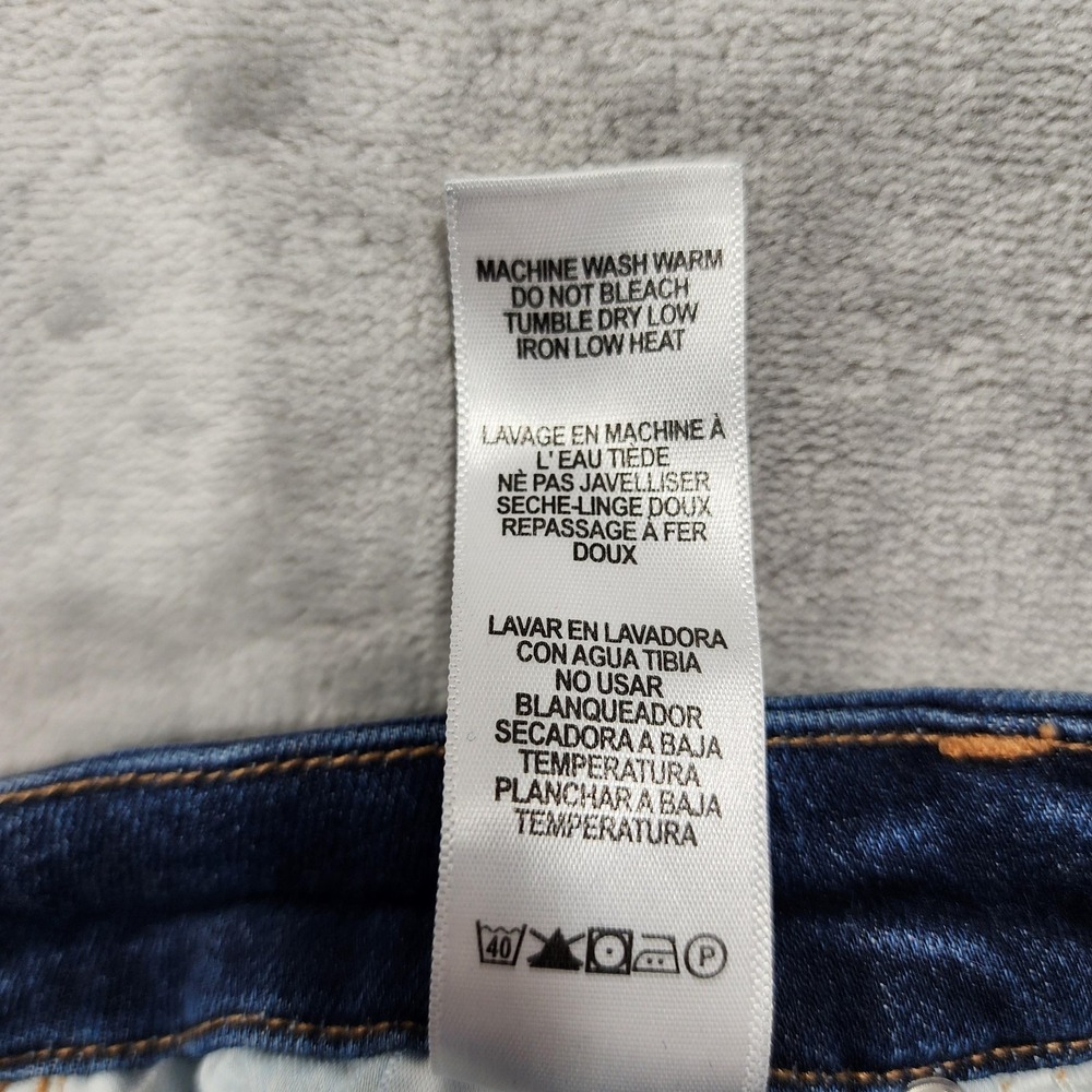 Good American Jeans Women 2/26 Blue Mid Rise Good Legs Skinny Distressed Raw Hem - Picture 5 of 11